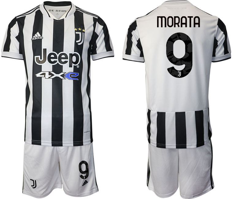 Men 2021-2022 Club Juventus home white #9 Adidas Soccer Jerseys->customized soccer jersey->Custom Jersey